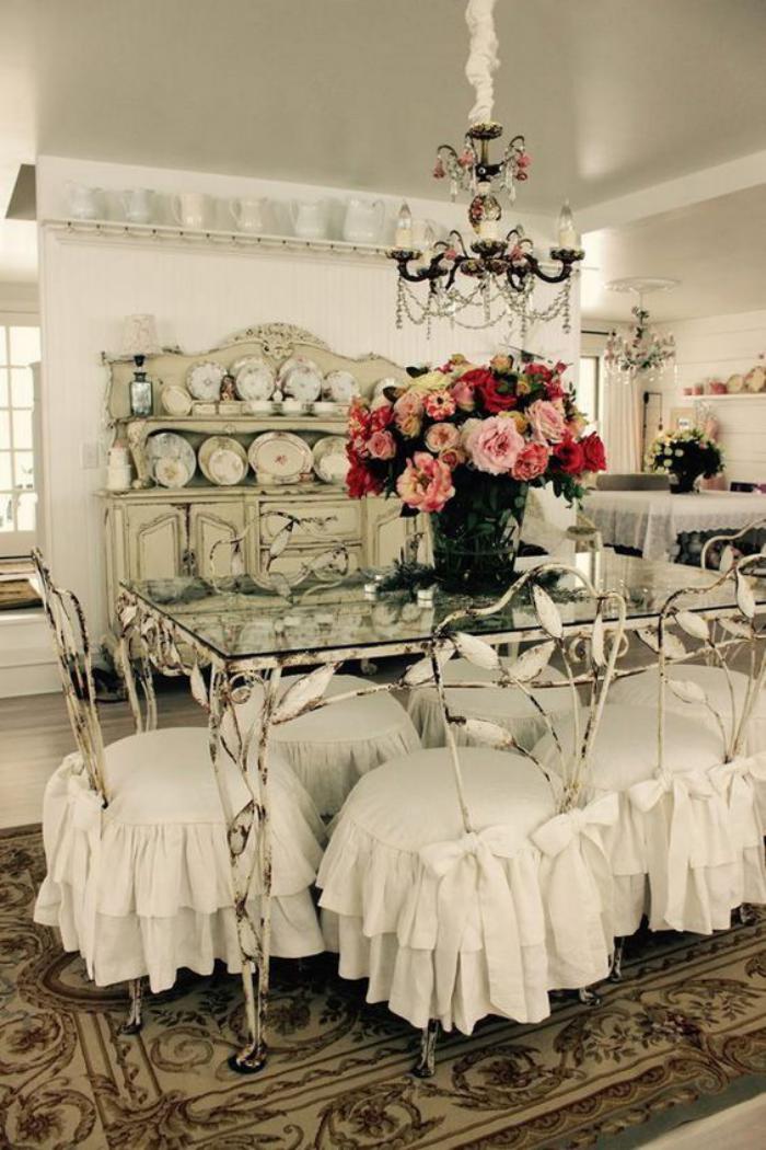 meubles-shabby-chic-décoration-salle-à-manger-style-shabby-chic