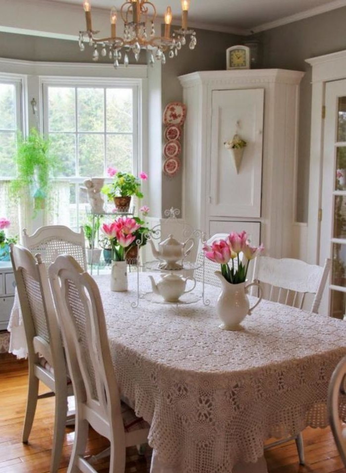 meubles-shabby-chic-salle-à-manger-style-cottage-chic