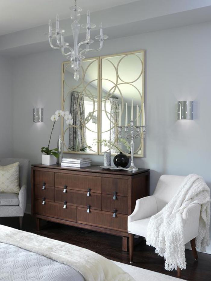 miroir-design-double-encadrement-mur-gris-chambre