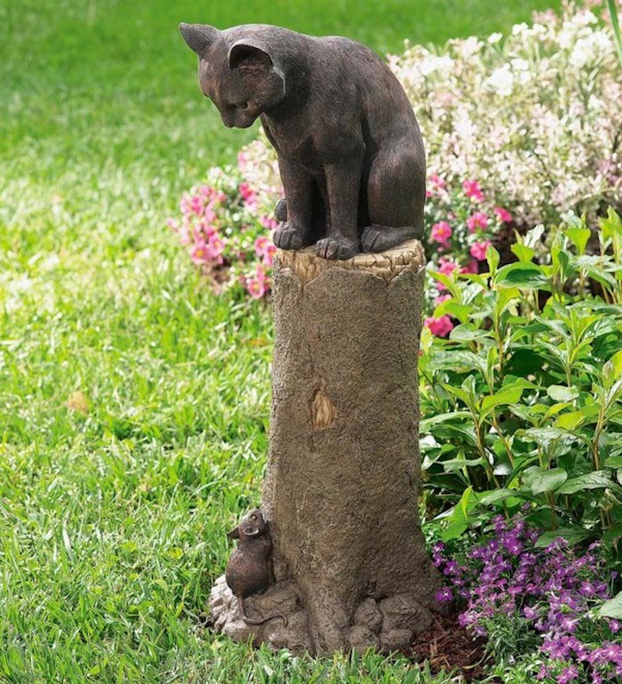 statues de jardin chat idee amenagement de jardin