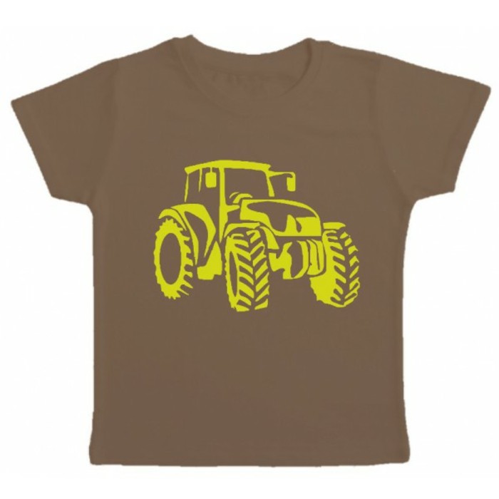 t-shirt-personnalisé-enfant-Kibule-com-marron-avec-un-tracteur-resized