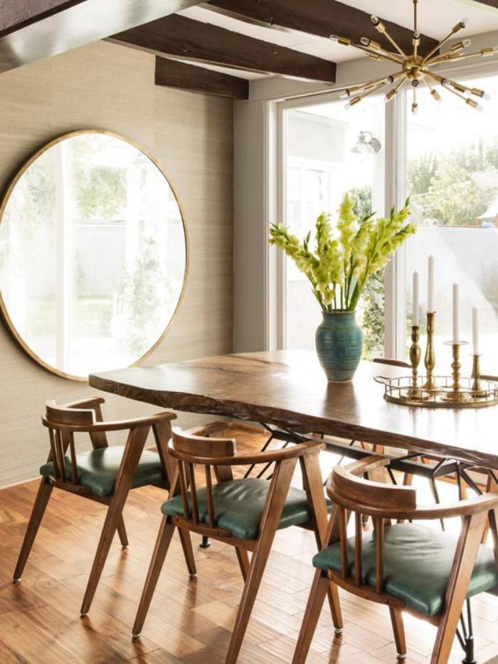 table-de-salle-à-manger-style-mid-century-table-dinatoire-avec-chaises