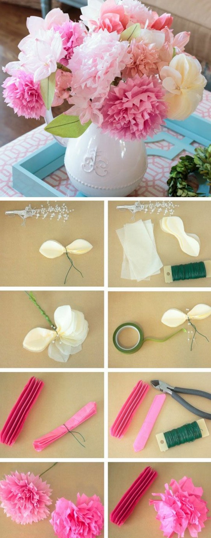 0-diy-bouquet-deco-mariage-table-avec-fleurs-en-serviettes-colores-diy-idee-mariage-pas-cher