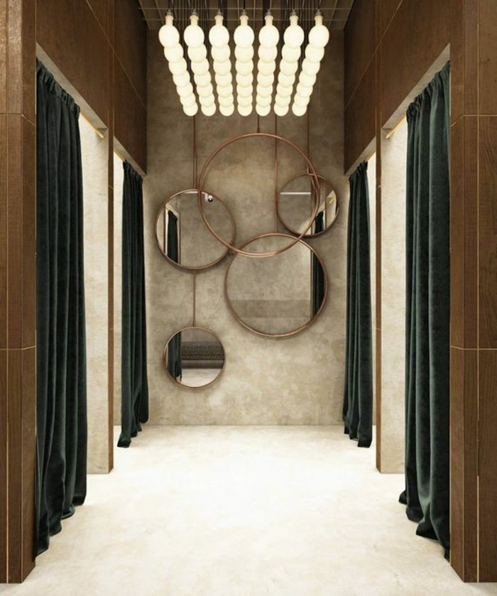 TISHITA Miroir Mural Nordique Cadre Doré Petits Miroirs pour Hôtel de Couloir D'entrée de Couloir B 