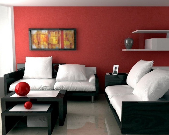 quelle-peinture-choisir-pour-votre-salon-salon-peinture-rouge-tables-gigognes-meubles-en-noir-et-blanc