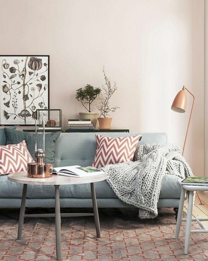 couleur-peinture-salon-rose-nuance-tres-douce-canape-gris-peite-table-tres-sympa-design-formidable