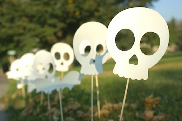 crânes halloween en papier, activité-halloween-facile