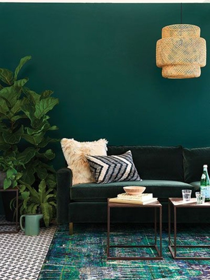 pas-besoin-de-sortir-pour-vous-mettre-en-vert-couleur-mur-salon-vert-emeraude-ambiance-paisible