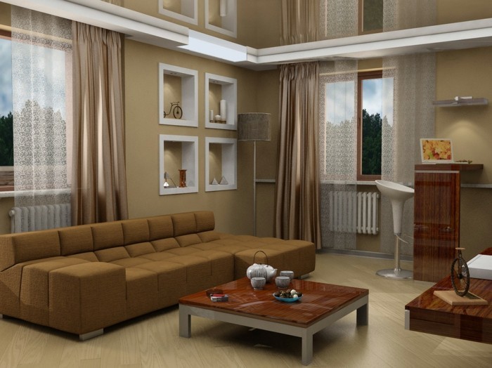 couleur-peinture-salon-beige-canape-marron-confortable-table-basse-design-interieur-interessant