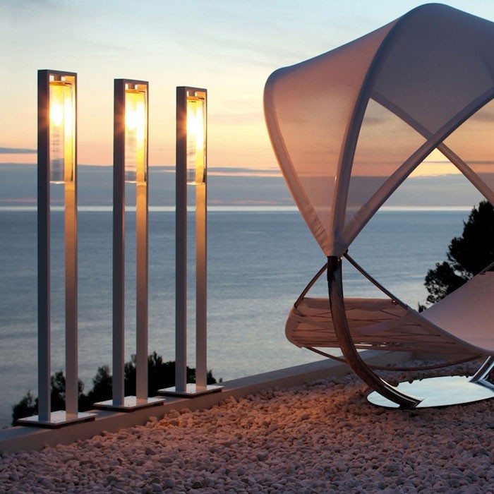 eclairage terrasse lampadaire exterieur design chic