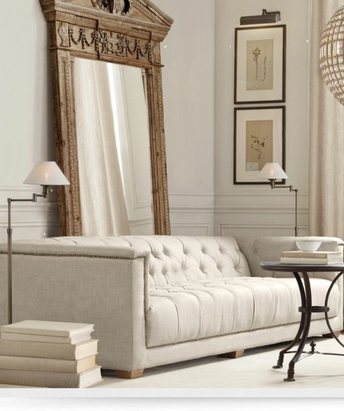 grand-miroir-ancien-grand-sofa-moderne-miroir-design