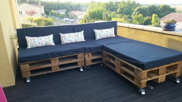 Comment fabriquer un canapé en palette tuto et 60 super idées Angle idées Banquette