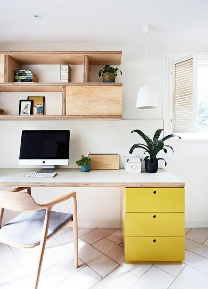 meuble-informatique-jaunes-tiroirs-ordinateur-office