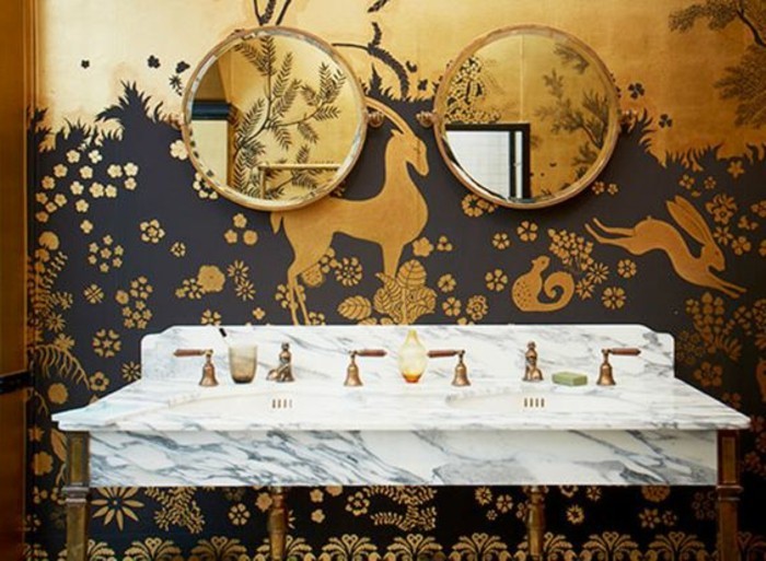 miroir-salle-de-bain-lavabo-moderne-papier-peint-interessant