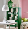 peinture murale tendance mur rose plantes vertes d intérieur meuble séparation pièce étagère blanche