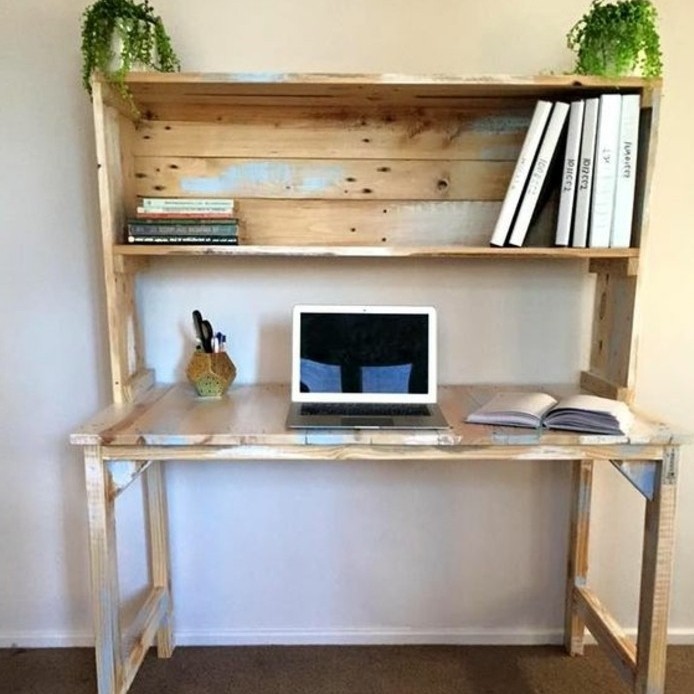 Bureau En Palette Modeles Diy Et Tutoriel Pour Le Fabriquer Soi Meme