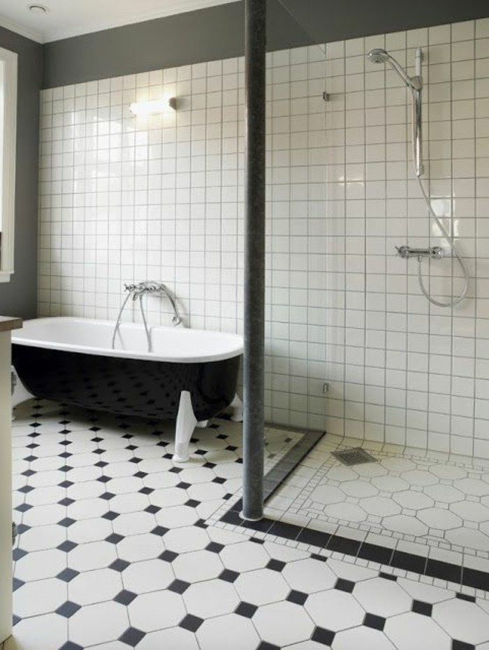 carrelage-damier-noir-et-blanc-salle-de-bain-originale