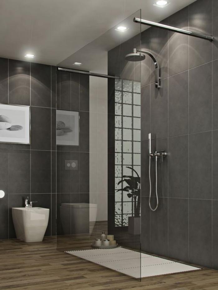 carrelage-gris-douche-a-l'italienne-salle-de-bain-moderne