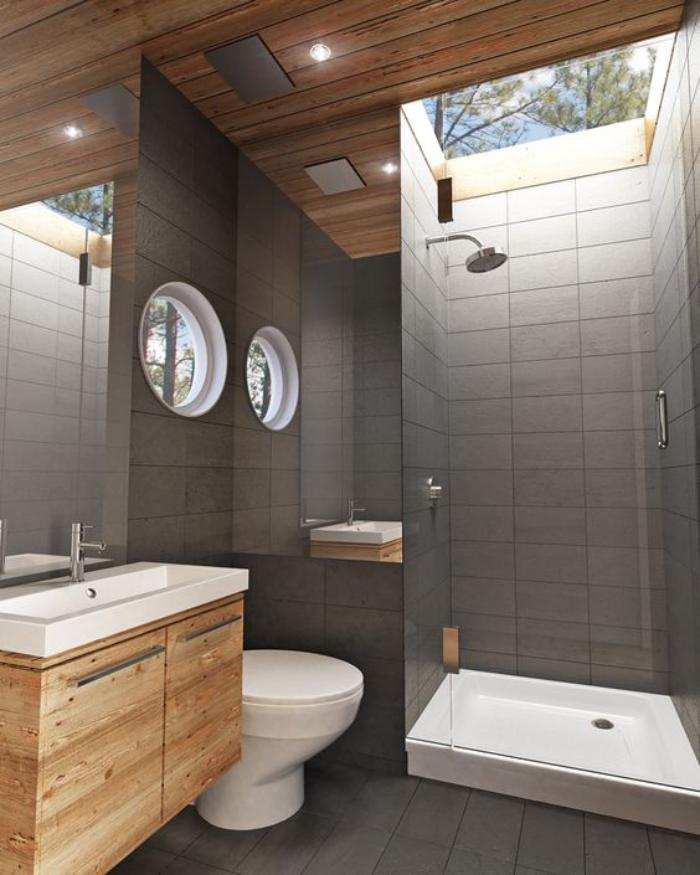 carrelage-gris-mural-meuble-salle-de-bain-bois-interieur-style-chalet-moderne