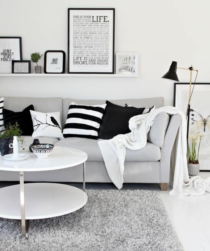 deco-salon-blanc-combinee-avec-des-elements-gris-et-noirs-amenagement-salon-charmant