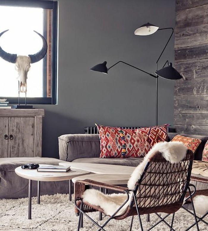 deco-salon-moderne-couleur-peinture-salon-gris-meubles-design-chic-scandinave