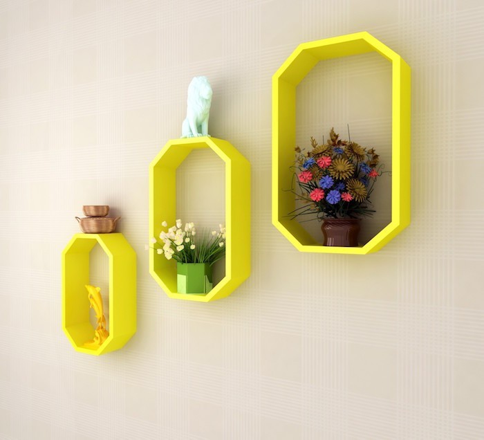 etagere-octogonale-murale-jaune-deisng-moderne-idee-deco-couleurs-salon