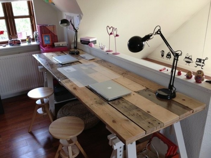 Bureau en palette - modèles DIY et tutoriel pour le ...