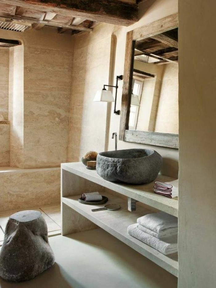 Le lavabo en pierre en 61 photos et des astuces déco - Archzine.fr