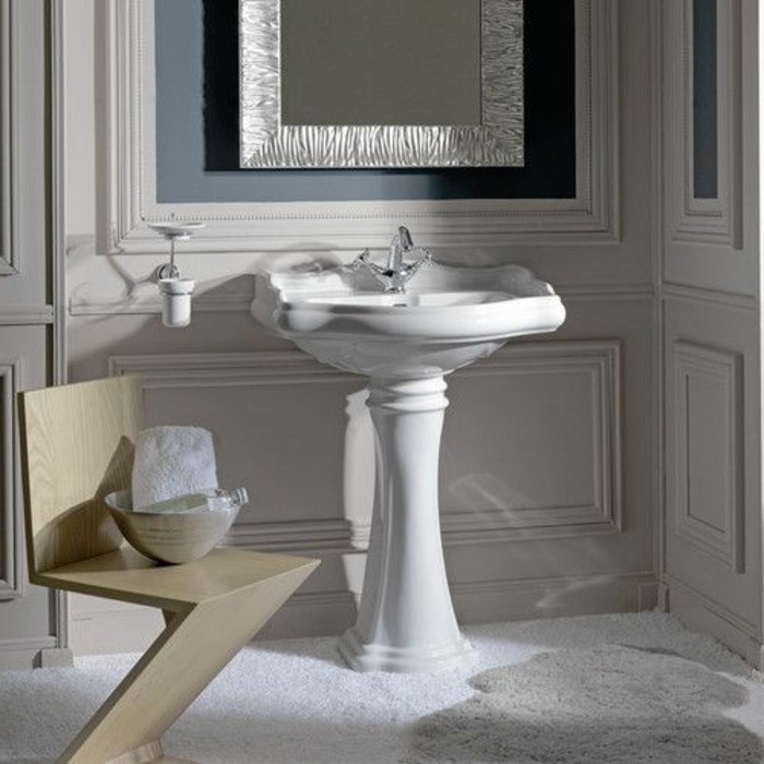 lavabo-retro-blanc-ceramique-chaise-moderne-bois