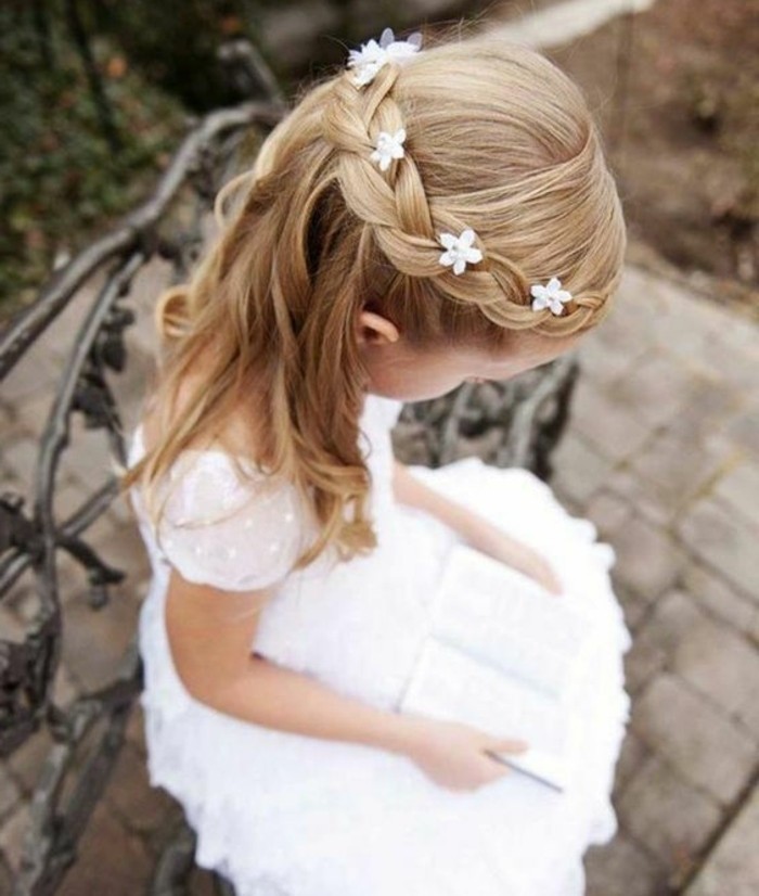 Couronne De Fleurs Blanches Avec Perles - Serre-tête élégant Pour Fille, Communion, Mariage, Costume De Princesse