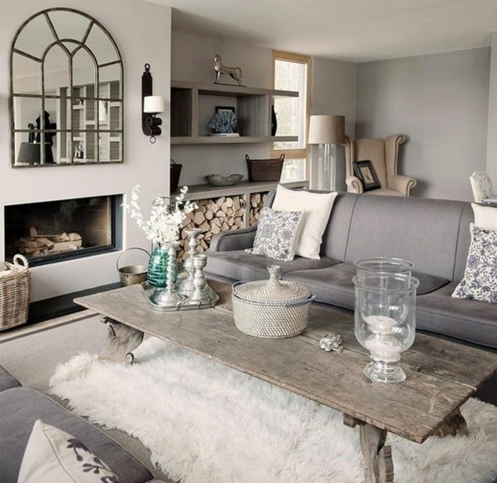 salon-gris-et-blanc-tres-esthetique-canape-gris-table-style-brut-salon-ambiance-rustique-chic