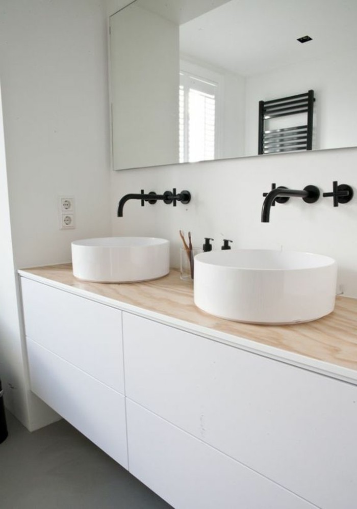 vasque-ronde-deux-vasques-blanches-en-forme-ronde-meuble-sous-vasque-elegant
