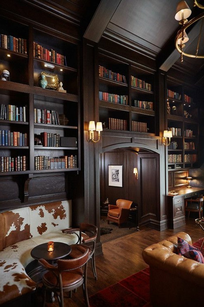 bibliotheque-meuble-salle-de-sejour-super-cosy-et-en-style-traditionnel