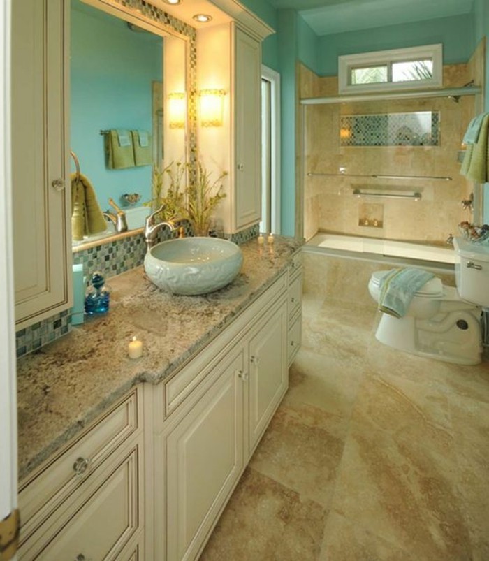 carrelage-salle-de-bain-sol-beige-murs-bleus-lavabo-rond-encastre