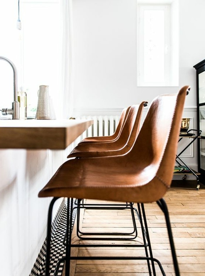 chaise-de-cuisine-moderne-couleur-marron-idees-cuisine