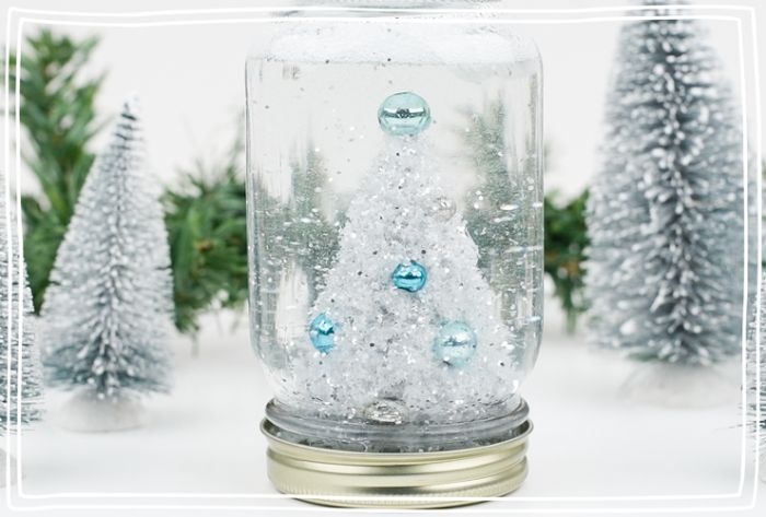 idée comment faire un boule à neige maison décoration de noel à fabriquer soi meme et cadeau de noel original