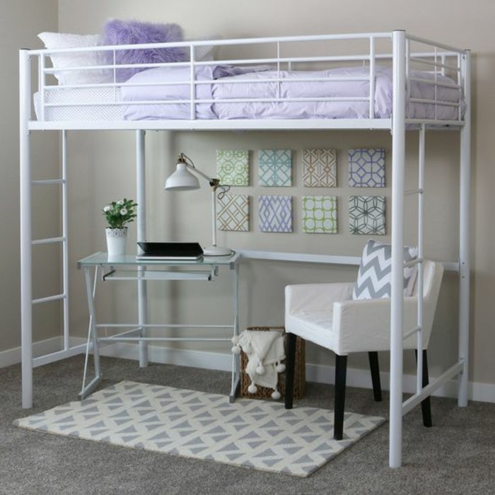 lit-en-hauteur-avec-bureau-lit-mezzanine-blanc-metal-design-epure