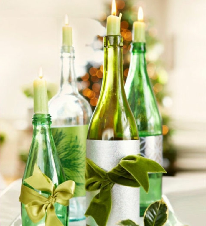 recyclage-de-bouteilles-et-leur-utilisation-comme-une-decoration-de-noel-elegante
