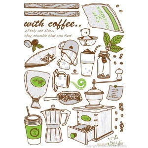 Stickers cuisine - Pour l'amour du café!