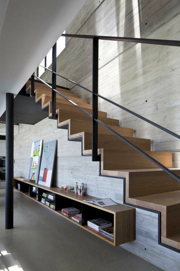 etagere-basse-escalier-en-bois-etagere-murale-suspendue