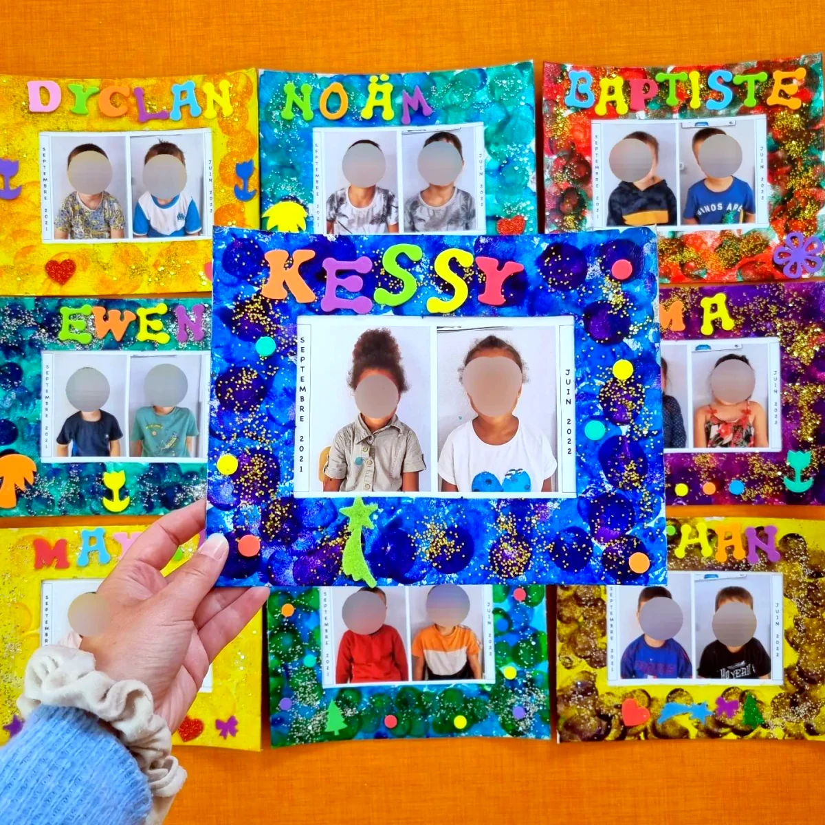 comment fabriquer un cadre photo en maternelle avec du papier