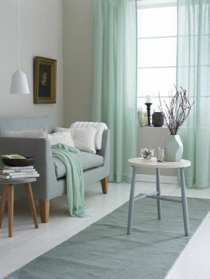 deco-salle-de-sejour-gris-et-bleu-vert-amenager-une-chambre-en-longueur-idee-deco