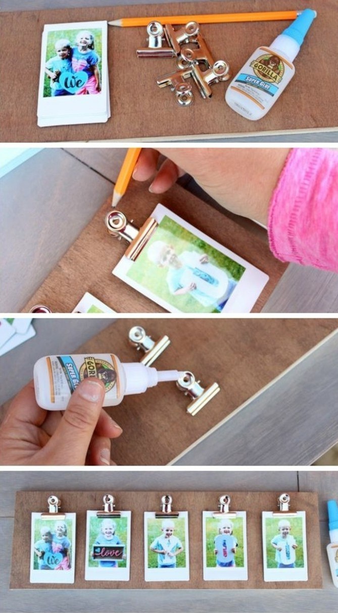 Lot De 30 Cadres Photo En Carton Multicolores - 11,5x15,5 Cm, Avec Pinces Bois, Corde Chanvre, Pour Décoration Murale DIY