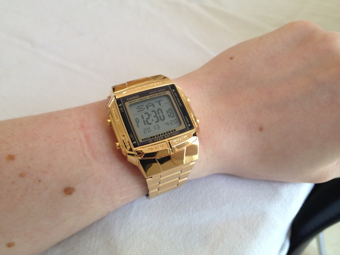 montre-casio-homme-vintage-or-bracelet-metal-gold-vintage-data-bank-db360