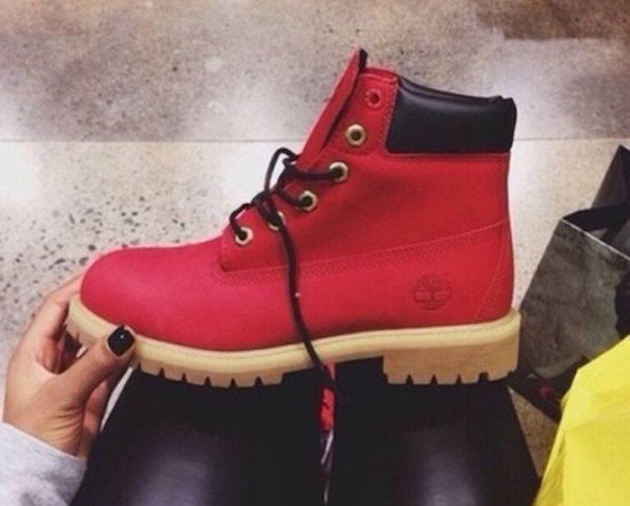 timberland rouge pour femme