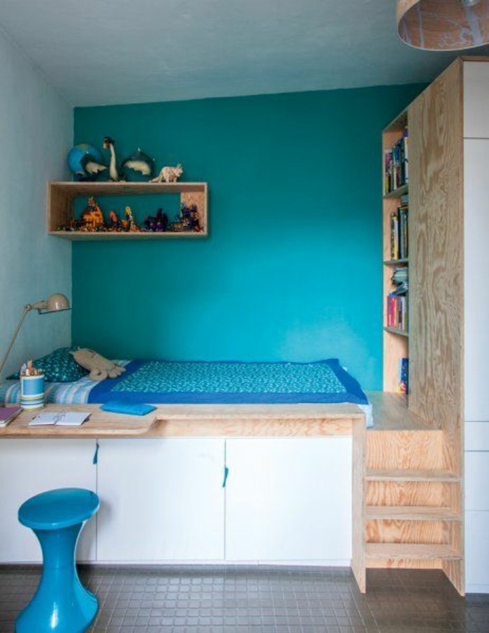 comment-aménager-une-petite-chambre-a-coucher-en-turquoise
