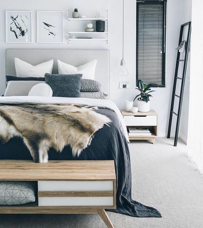 comment-creer-une-ambiance-scandinave-dans-la-chambre-a-coucher-decor-chambre-blanche-avec-des-accents-gris-etagere-murale-blanche-couverture-en-fourrure