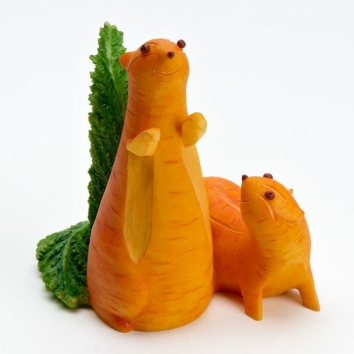 decoration-legume-radis-modelés-comme-animaux
