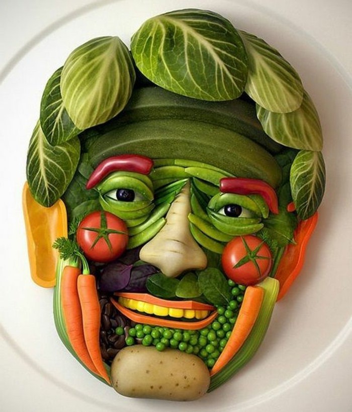 decoration-legume-sculpture-visage-d'homme-créatif