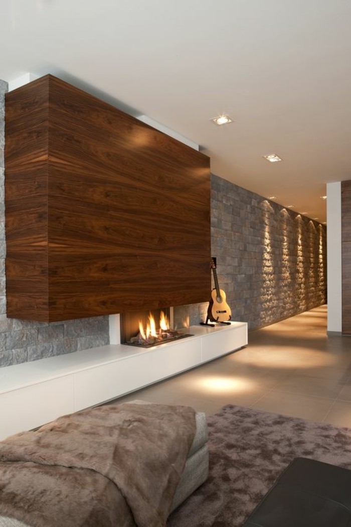 â· 1001 idées pour transformer une cheminée rustique en moderne! Désign Rustique cheminée